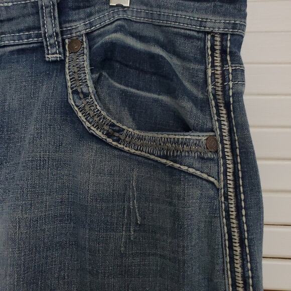 Monarchy Men's Distressed Straight Leg Jeans Size 38 - Picture 6 of 13